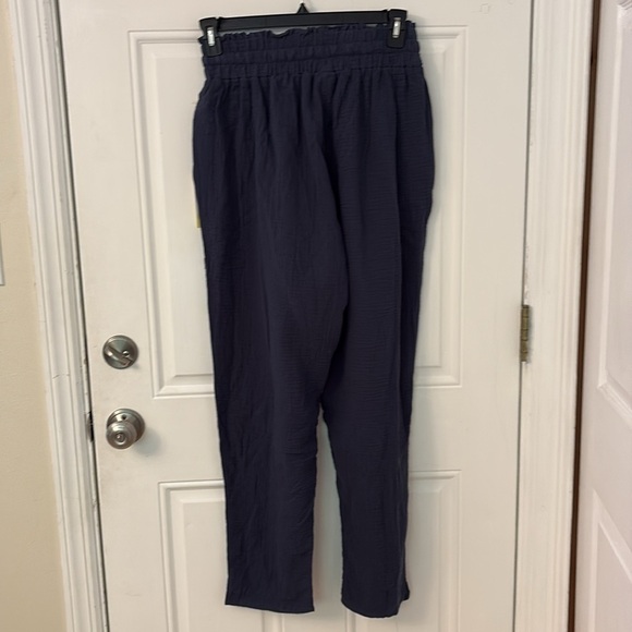 NEW SUMMERSALT The Going Places Gauze Drawstring Pant Midnight Navy Blue SZ SM - Picture 5 of 6
